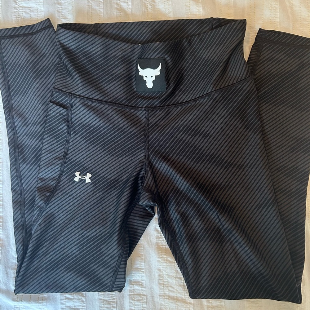 NWOT Under Armour Women's Project Rock Ankle Leggings HeatGear